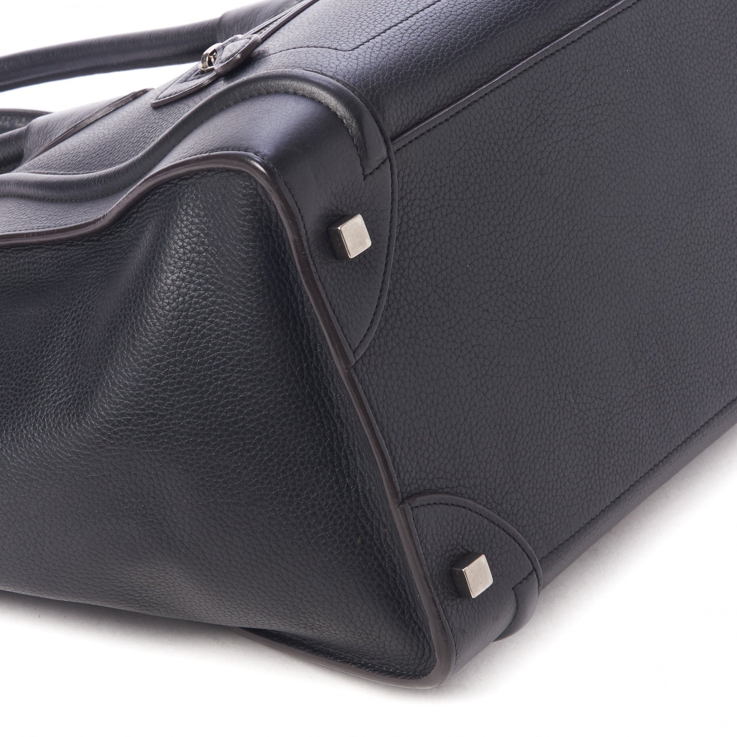 Celine Drummed Calfskin Mini Luggage Black 6 of 10