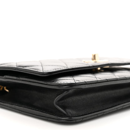 Chanel Lambskin Quilted Trendy CC Wallet On Chain WOC Black 10 of 12
