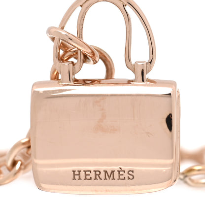 Hermes 18K Rose Gold Diamond Constance Amulettes Pave Bracelet SH 3 of 5