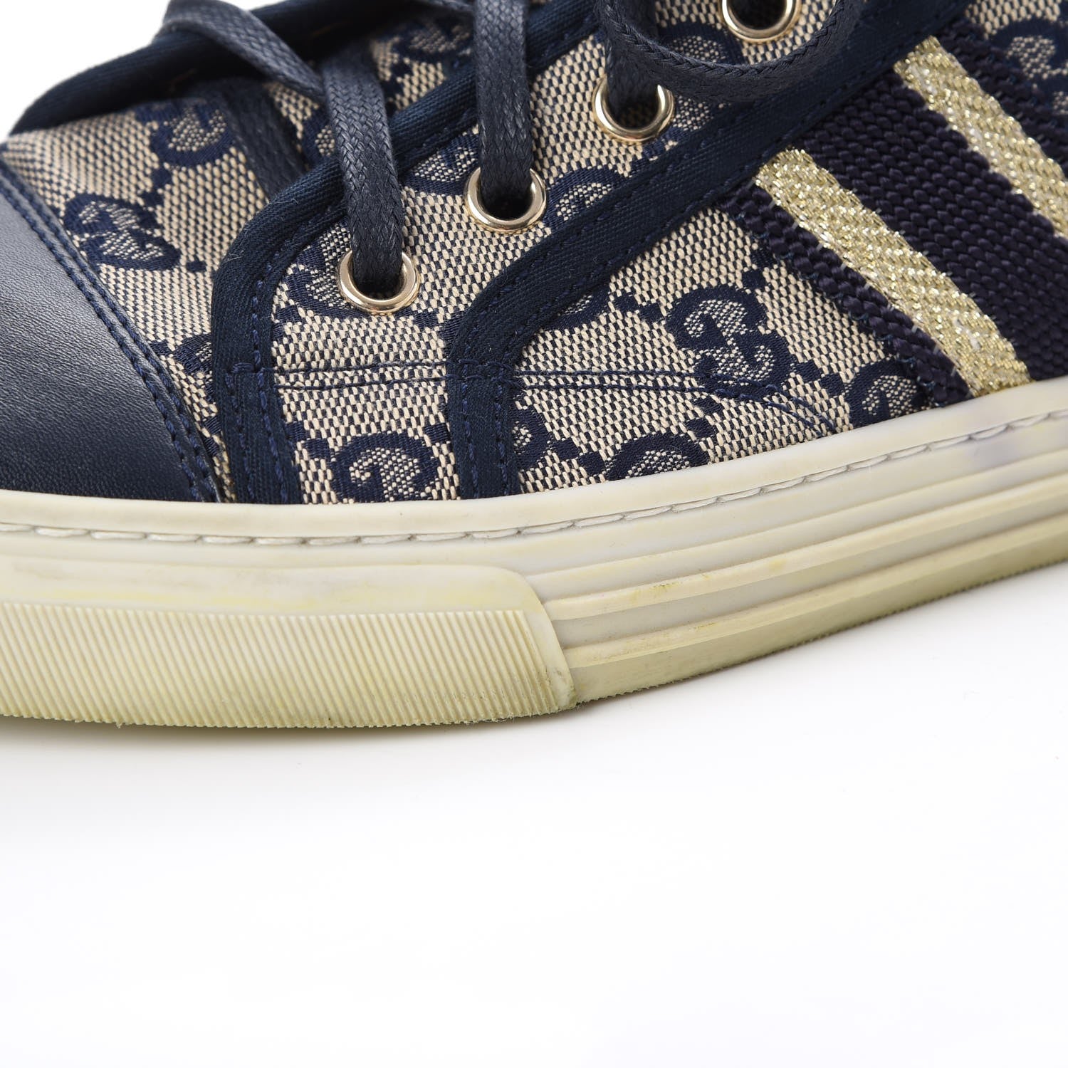 Gucci Monogram Web Sneakers 39 Navy Blue 15 of 15
