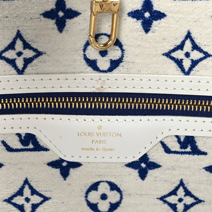 Louis Vuitton Jacquard Velvet Monogram LV Match Neverfull MM Bleu 7 of 9