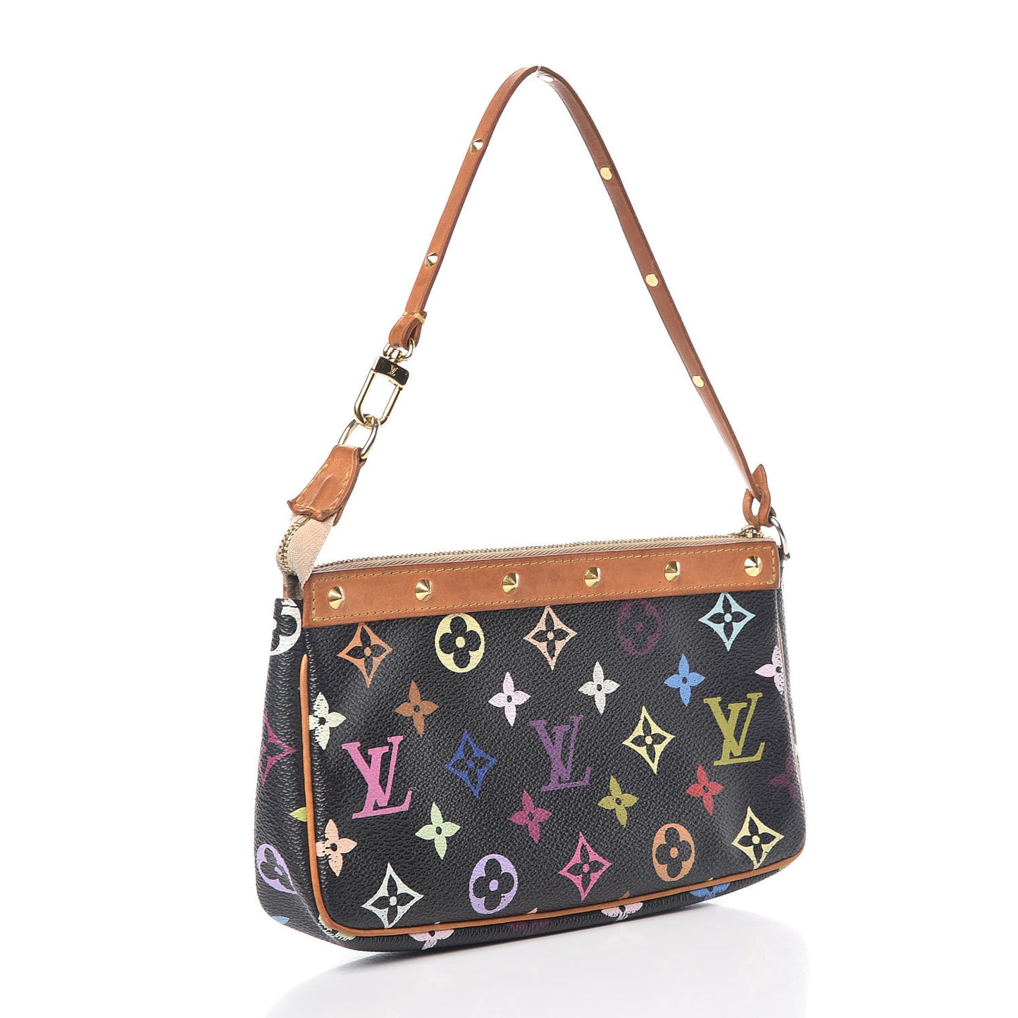 Monogram Multicolor Pochette Accessories Black