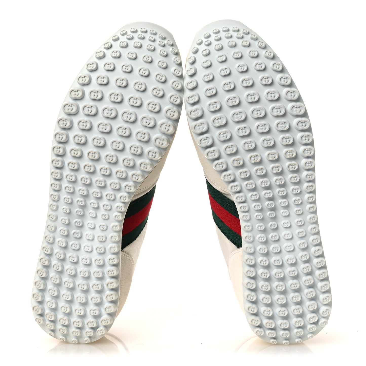 GG Suede Monogram Web Re-Motion Sneakers 37 White