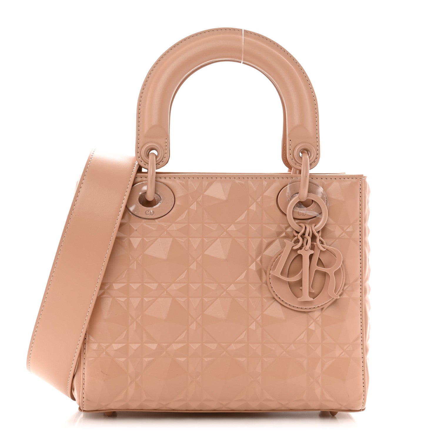 Christian Dior Calfskin Cannage Diamond Small My ABCDior Lady Dior Rose Des Vents 1 of 11