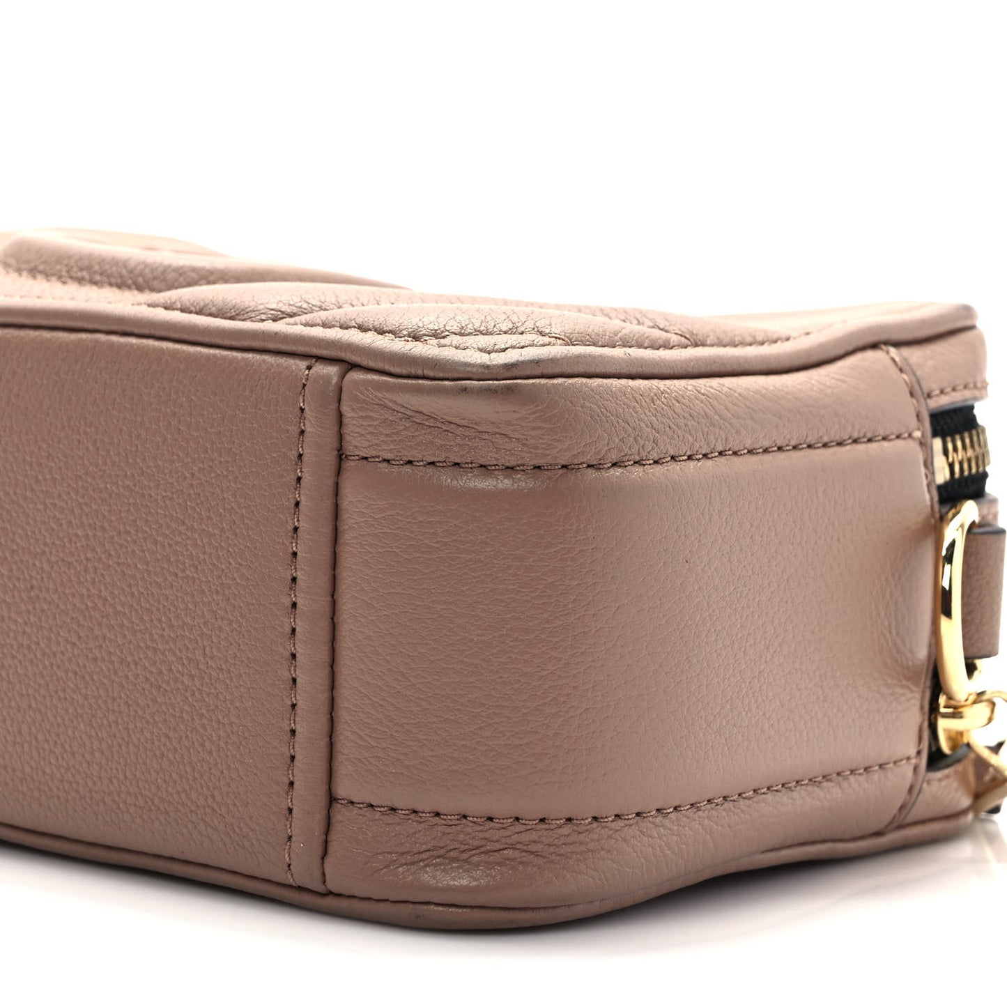 Calfskin Quilted The Moto Shot 21 Bag Dusty Beige