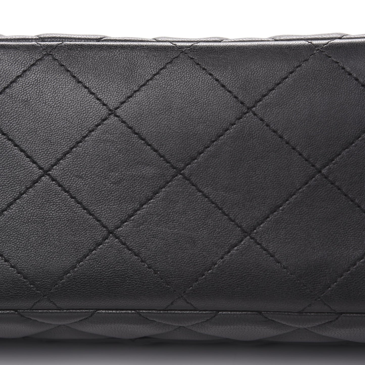 Lambskin Quilted Jumbo Single Flap Black