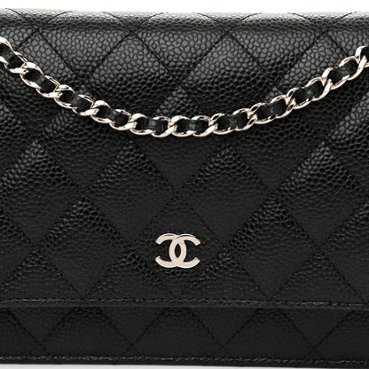 Chanel Caviar Quilted Wallet On Chain WOC Black 9 of 11