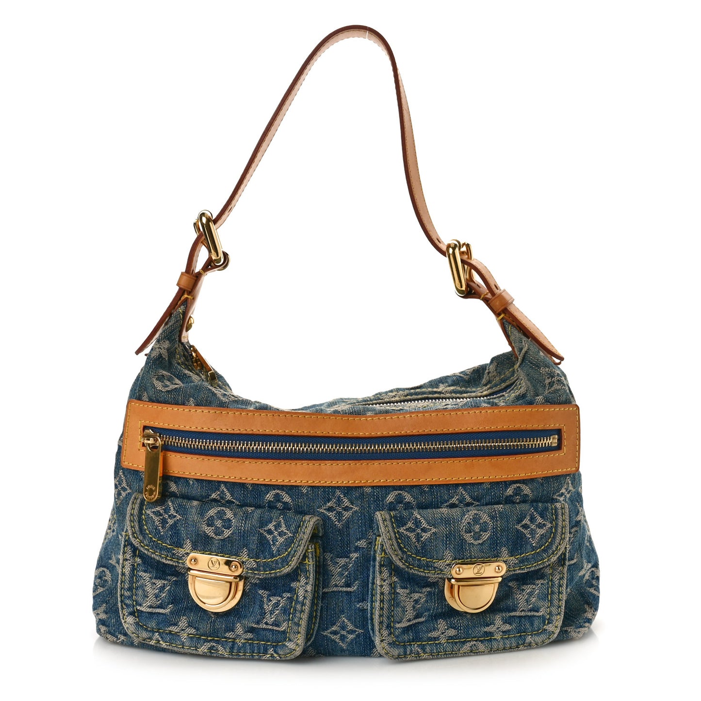 Monogram Denim Baggy PM Blue