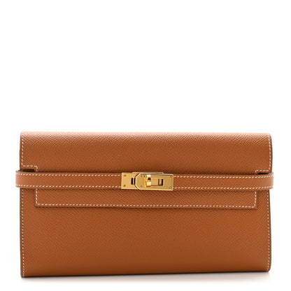 Hermes Epsom Kelly Longue Wallet Gold 1 of 9