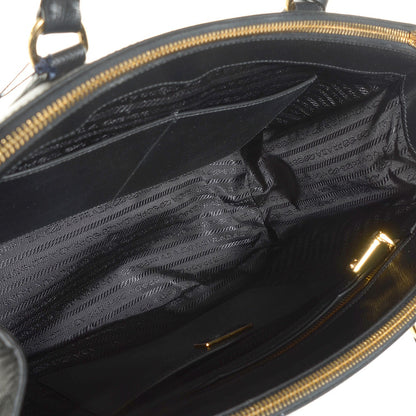 Prada Saffiano Lux Medium Double Zip Tote Nero Black 5 of 11