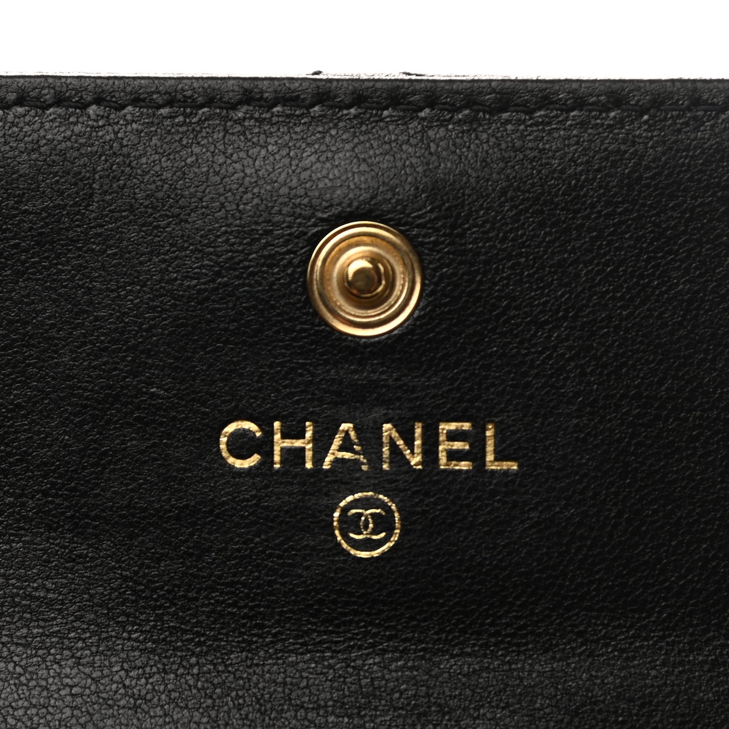 Chanel Lambskin Quilted Chanel 19 Flap Card Holder Black 8 of 10