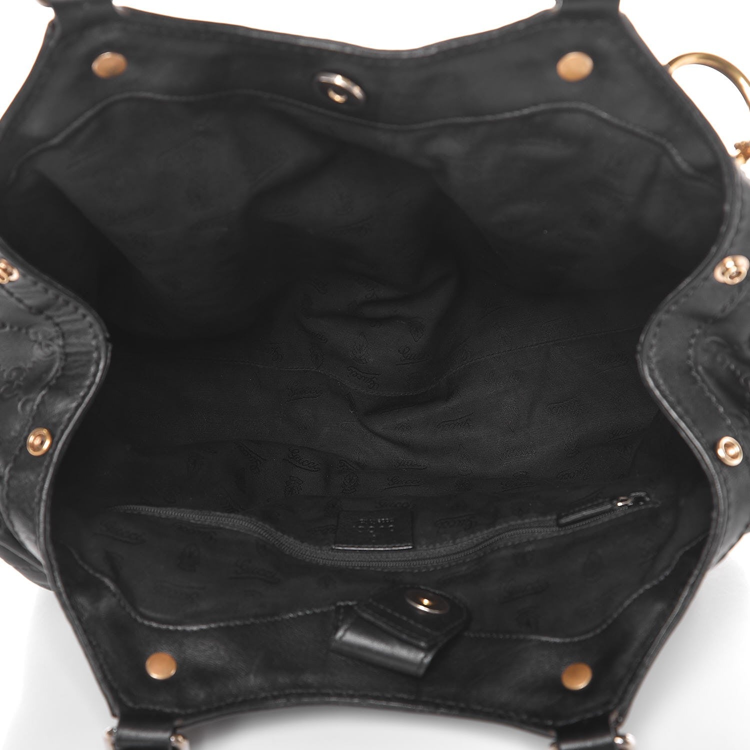 Gucci Guccissima Medium Sukey Tote Black 5 of 7