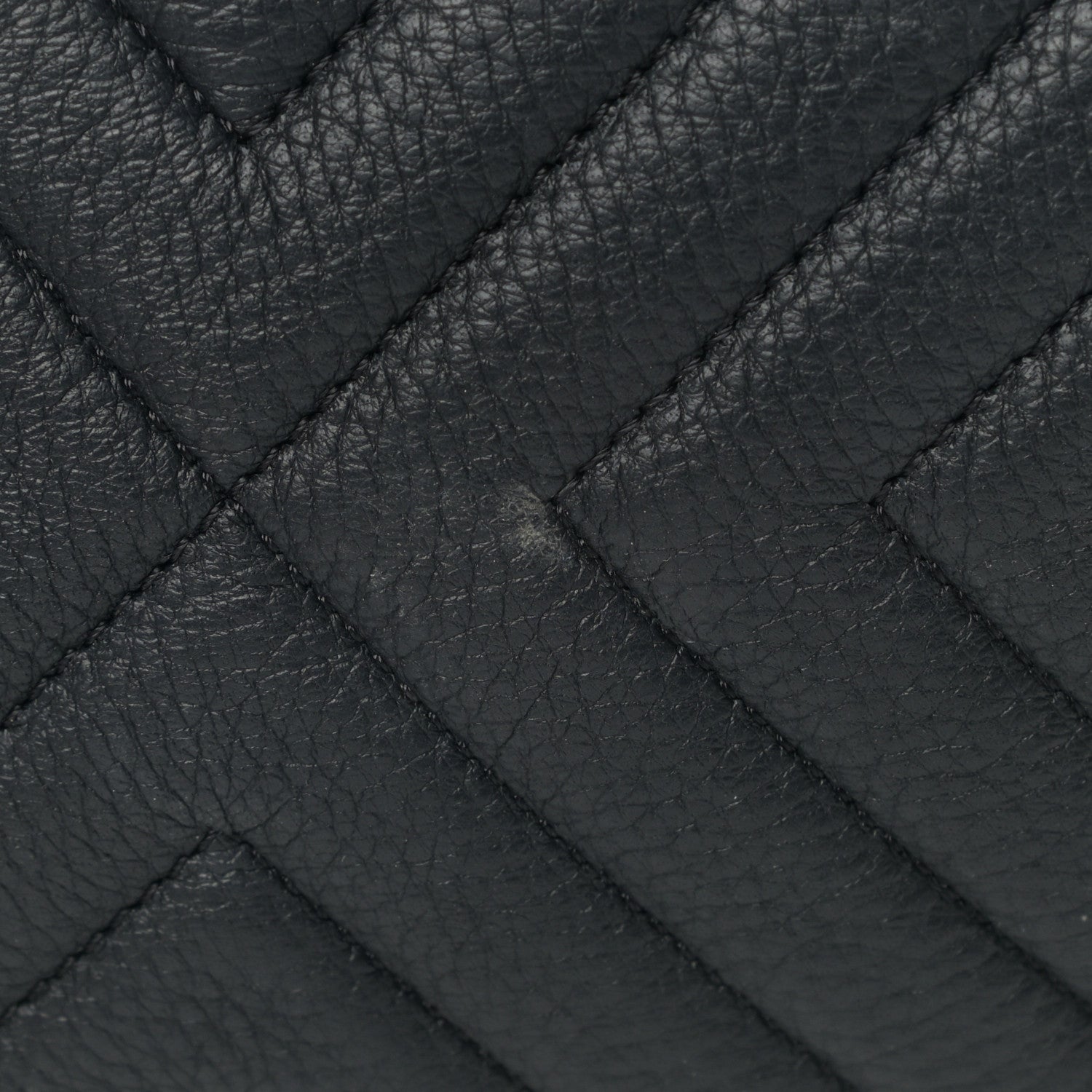 Chanel Deerskin Chevron Large CC Chain Bucket Drawstring Bag Black 9 of 11