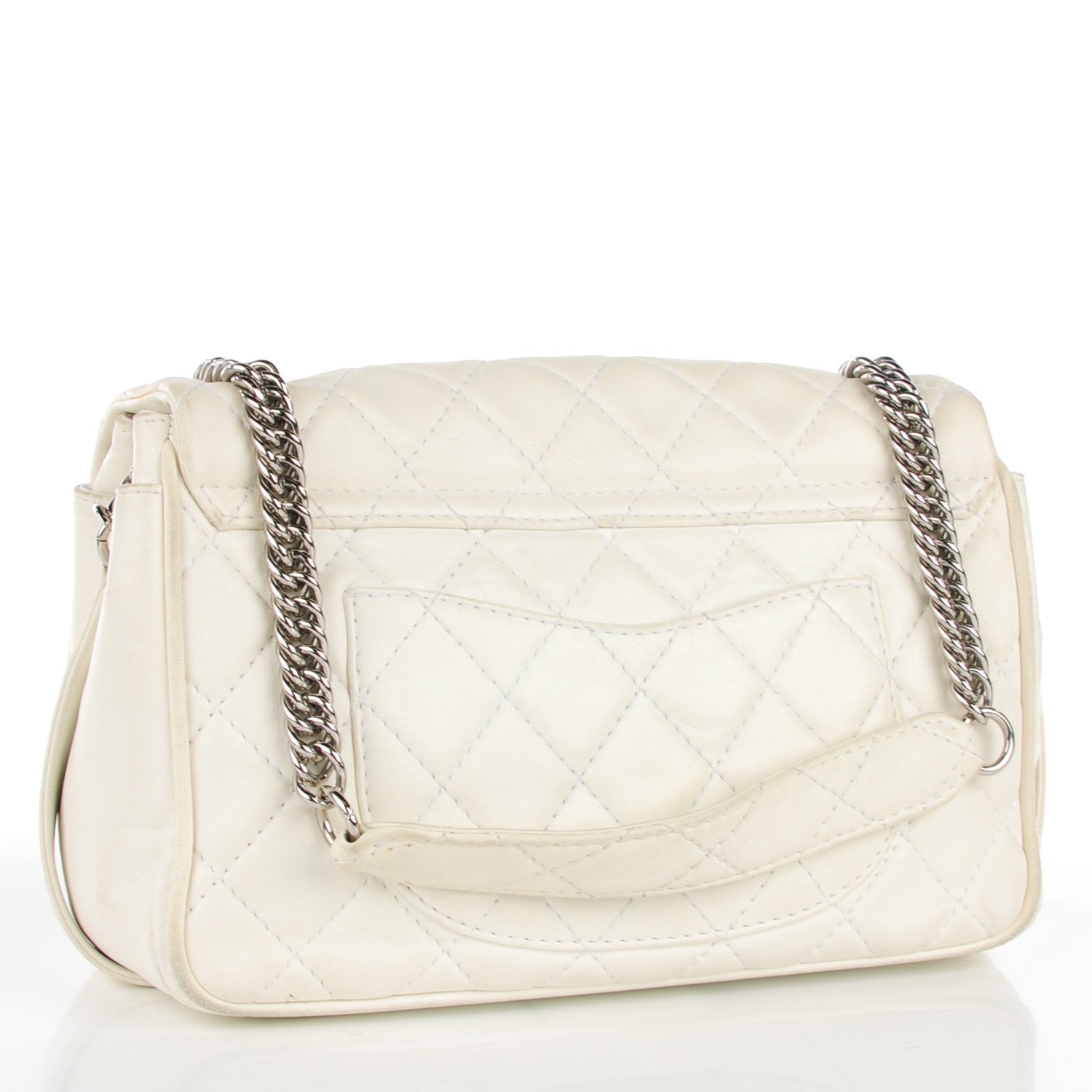 Chanel Lambskin Quilted Jumbo Icons Flap White 3 of 7