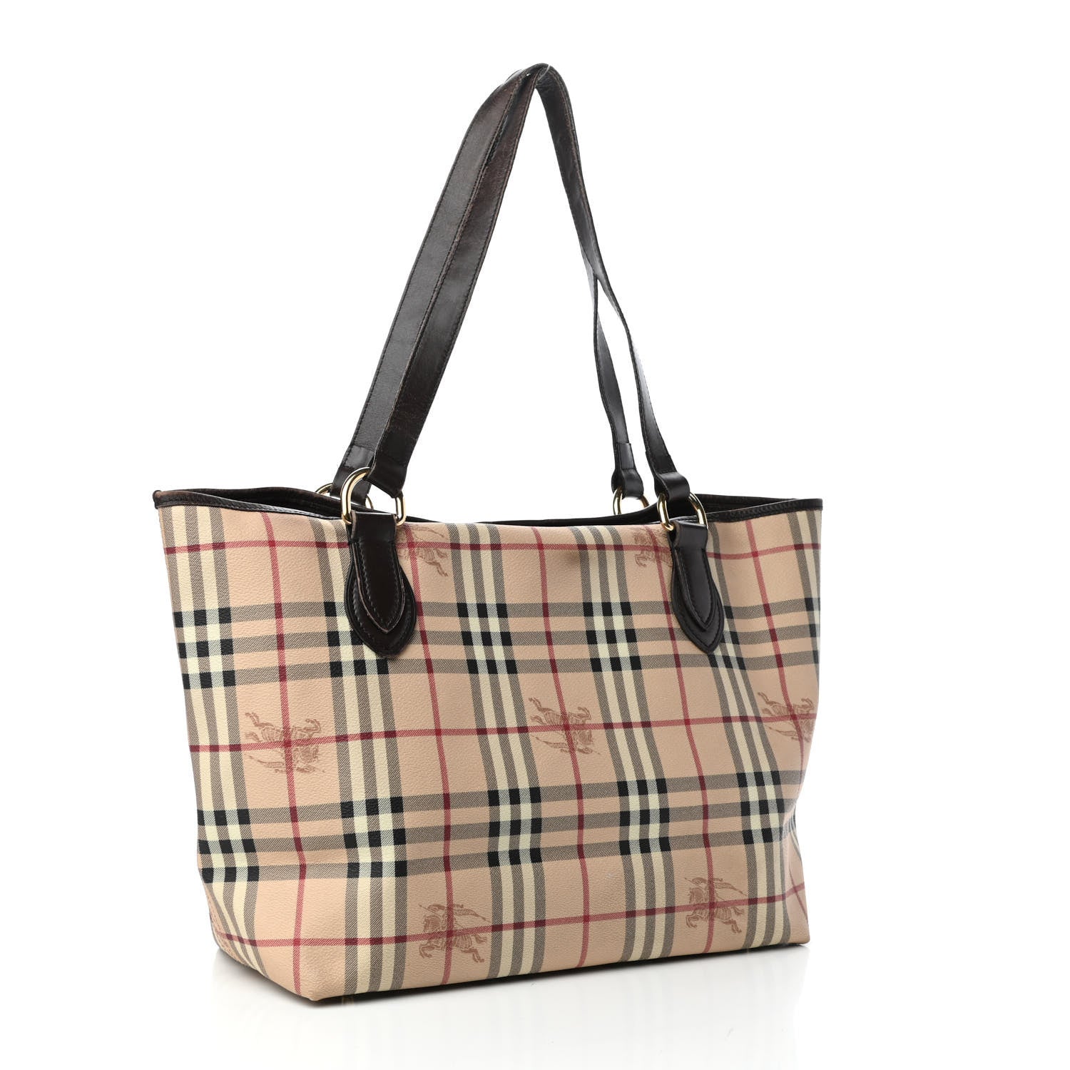 Burberry Haymarket Check Large Nick Tote Chocolate 3 of 12