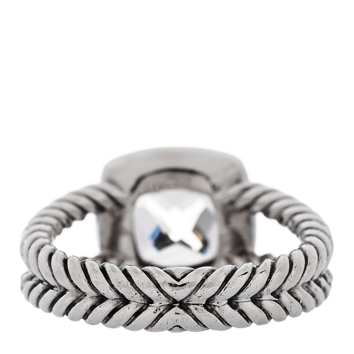 Sterling Silver Diamond Prasiolite 7mm Petite Albion Ring 52 6