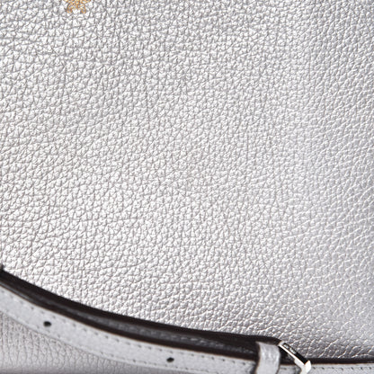 MCM Grained Calfskin Milla Double Crossbody Bag Spike Silver 10 of 10