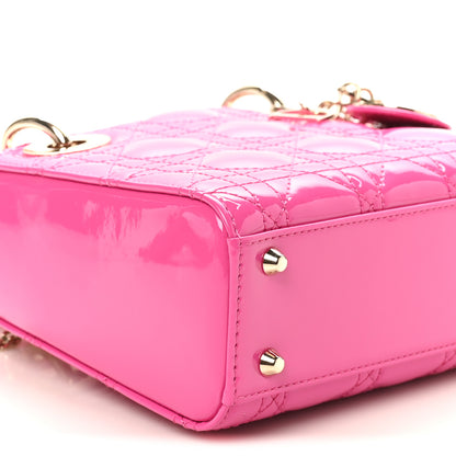 Christian Dior Patent Cannage Mini Lady Dior Pink 8 of 9