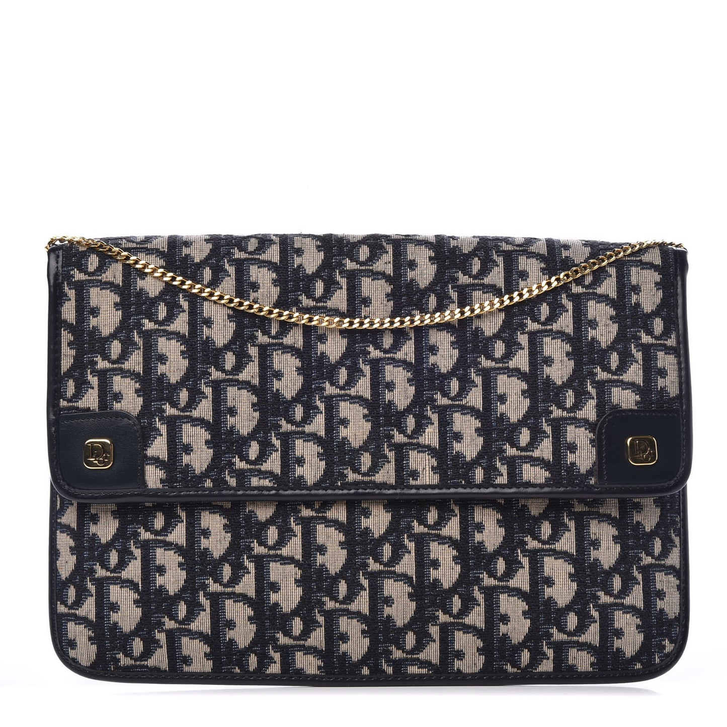 Monogram Convertible Clutch Navy Blue