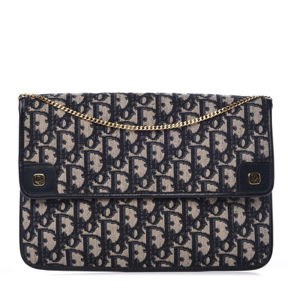 Christian Dior Monogram Convertible Clutch Navy Blue 1 of 9