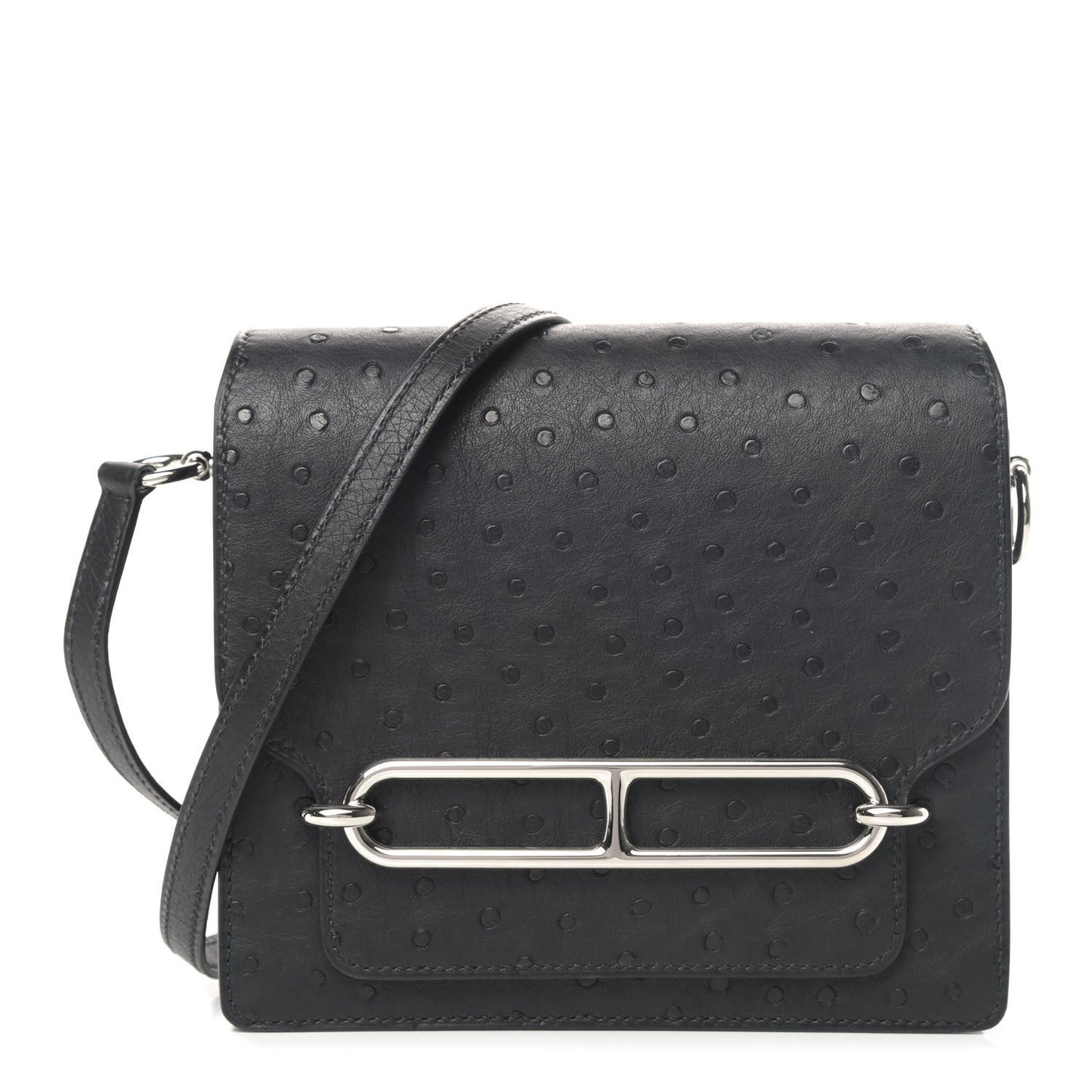 Ostrich Mini Sac Roulis Black