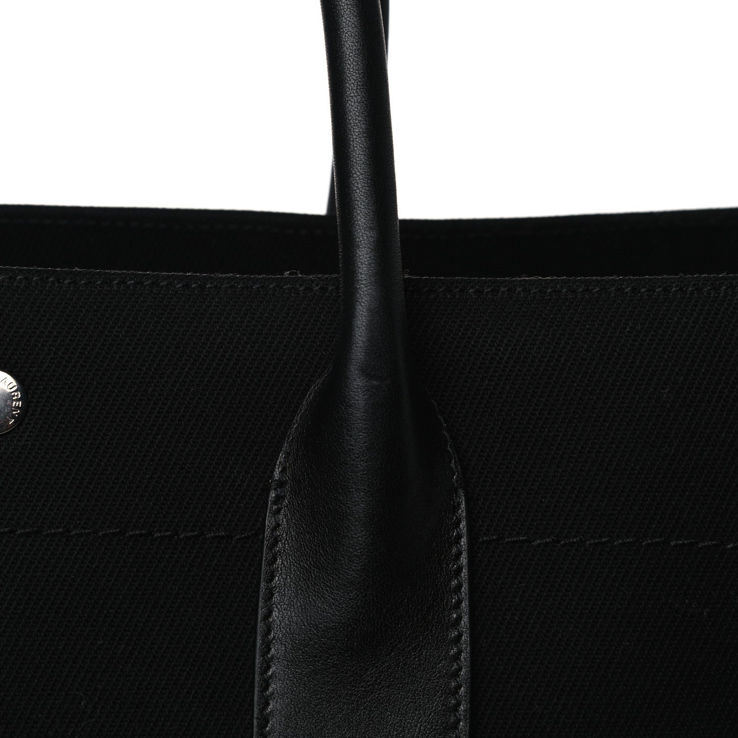 Saint Laurent Linen Calfskin Rive Gauche Tote Black 7 of 7