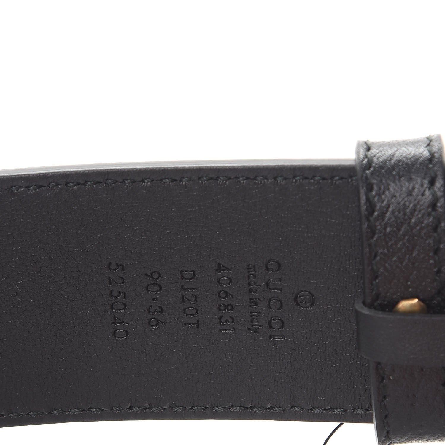 Gucci Textured Calfskin Double G 40mm Belt 90 36 Black 4 of 7