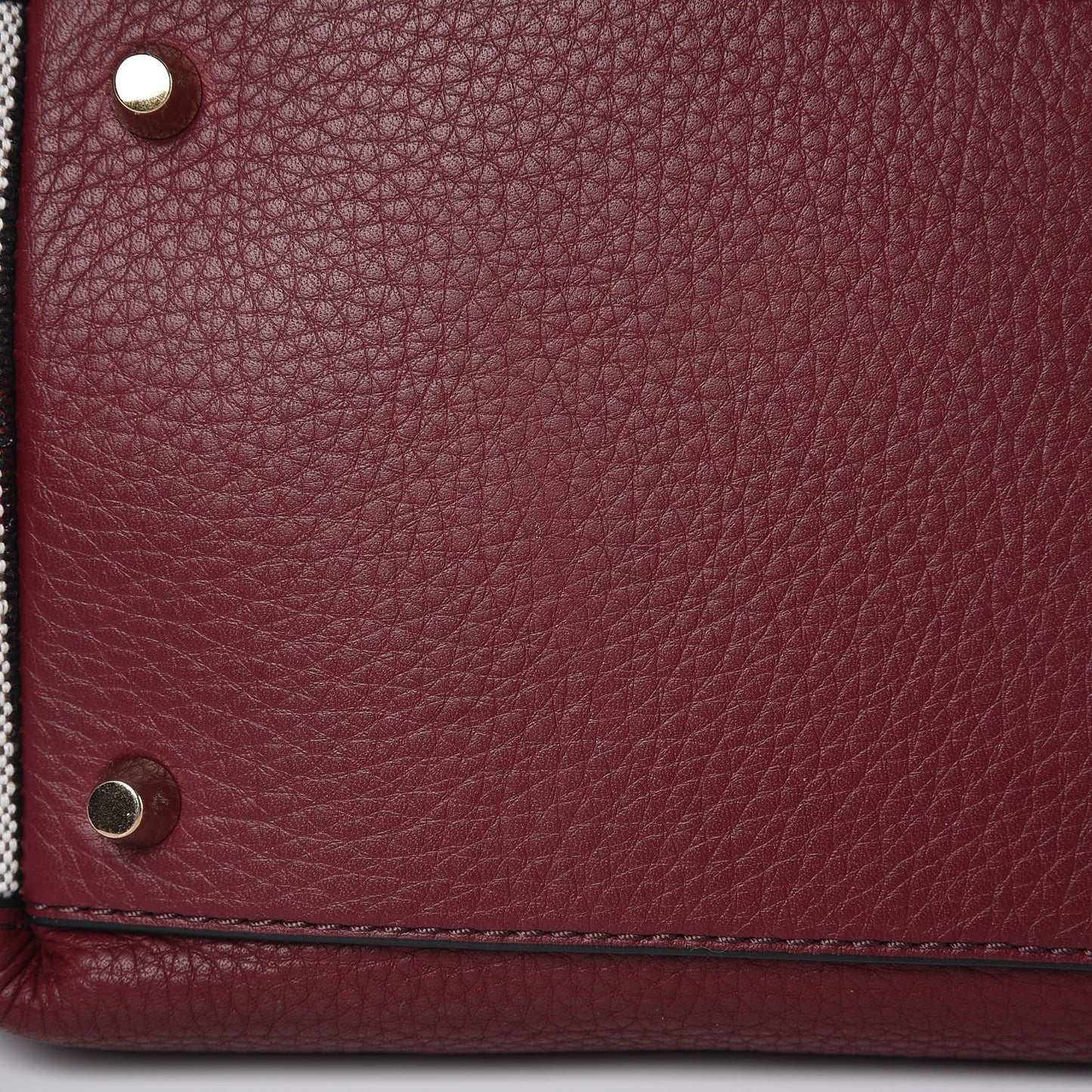 Grainy Calfskin House Check Small Maidstone Burgundy Red