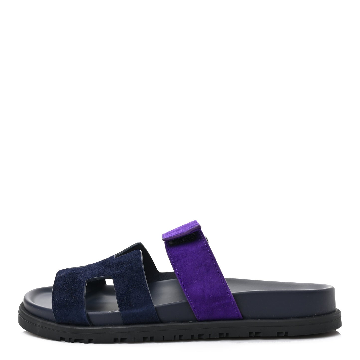 Suede Goatskin Womens Chypre Sandals 37.5 Marine Violet Majorette