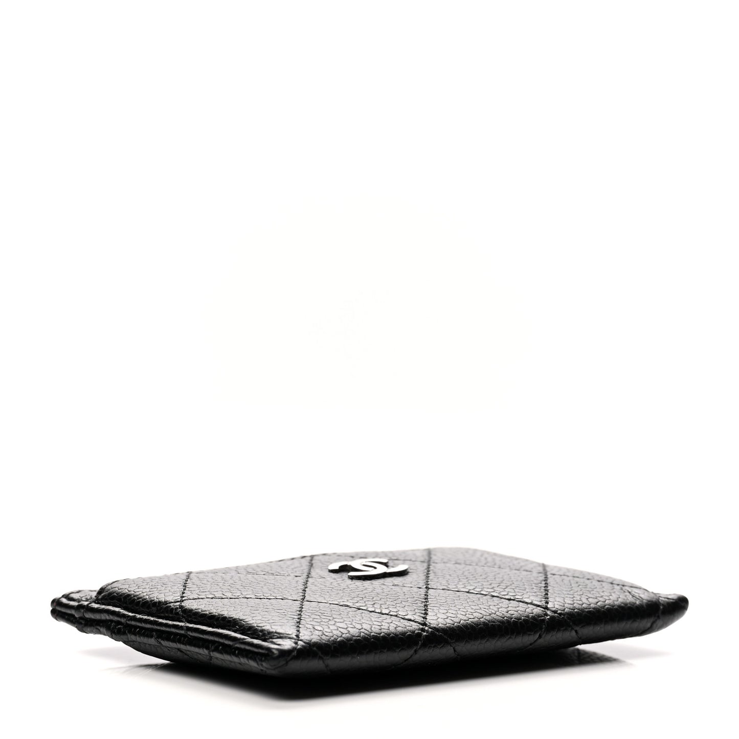 Caviar Quilted Card Holder Black