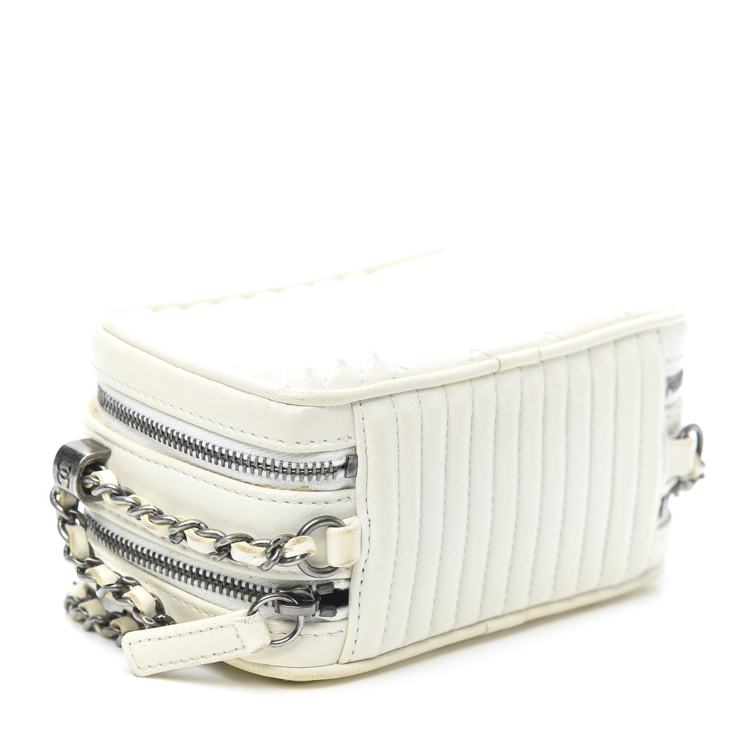 Chanel Lambskin Quilted Mini Coco Boy Camera Bag White 4 of 11