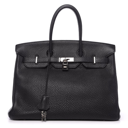 Hermes Taurillon Clemence Birkin 35 Black 1 of 28