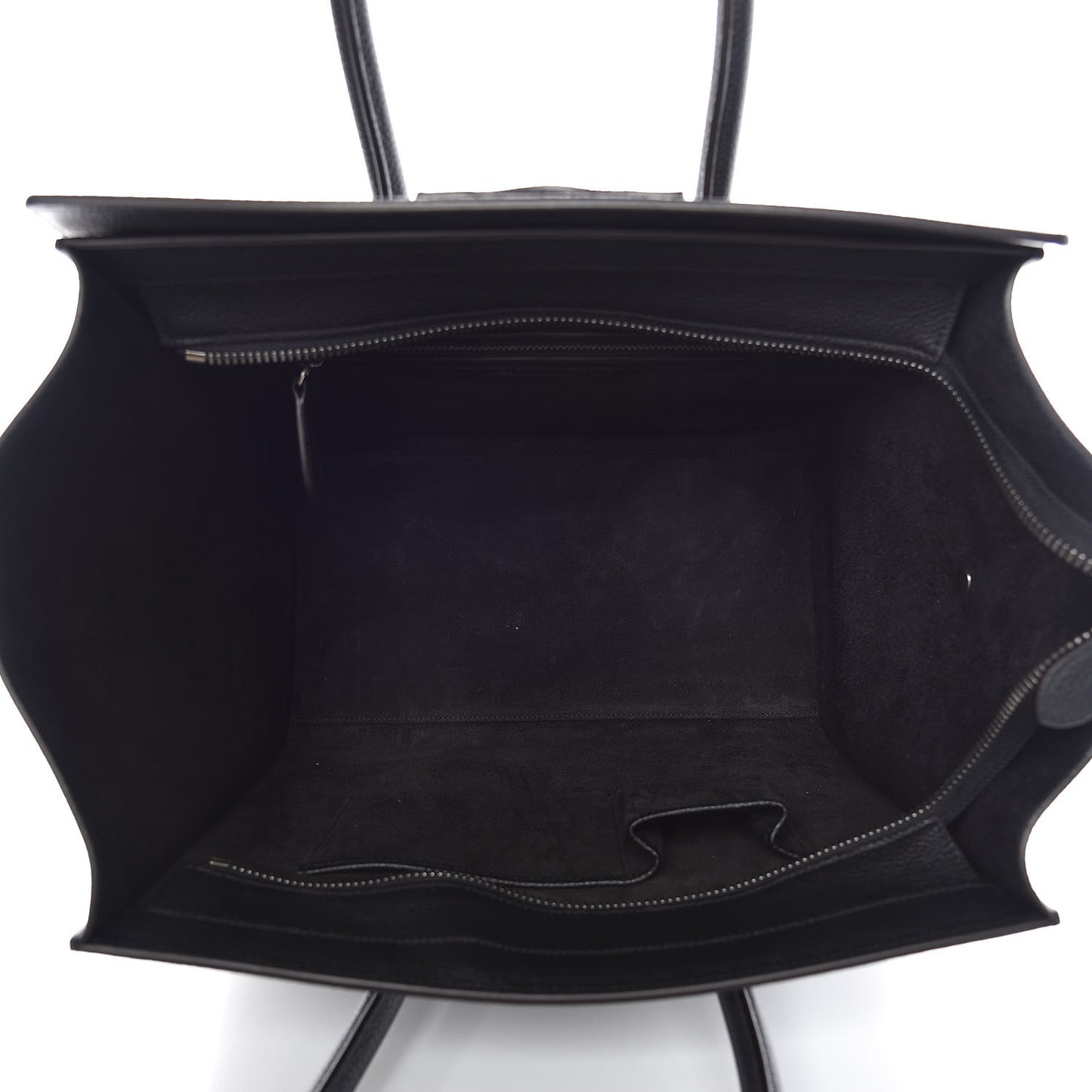 Drummed Calfskin Mini Luggage Black