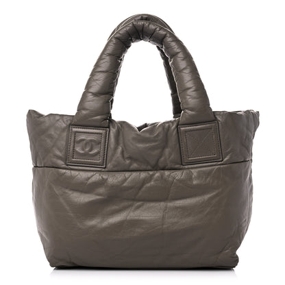 Chanel Lambskin Quilted Small Coco Cocoon Reversible Tote Grey Burgundy 12 of 16