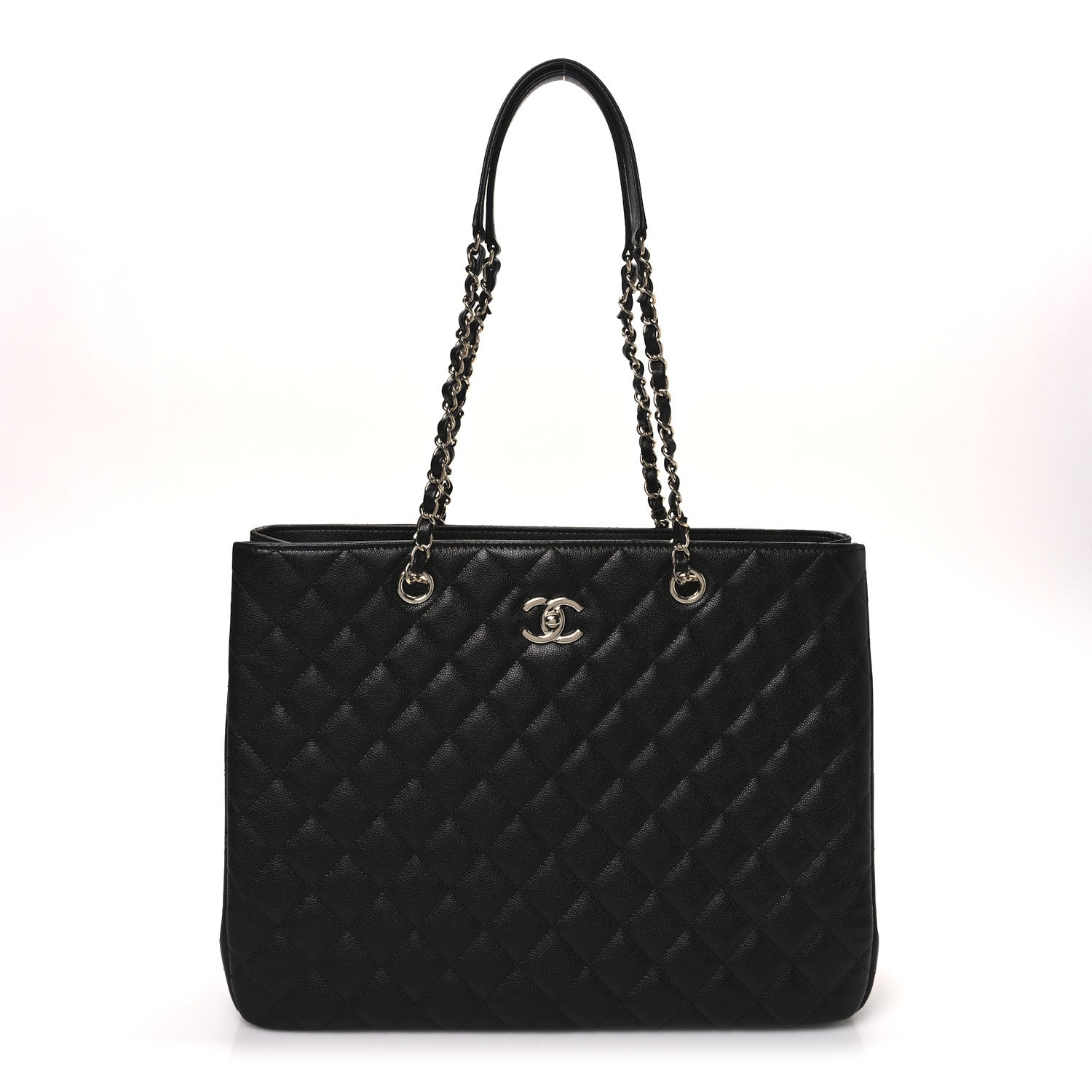 Chanel Caviar Quilted Large CC Shopping Tote Black 1 of 10