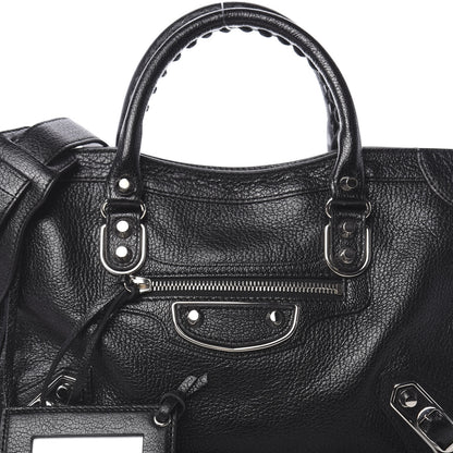 Balenciaga Chevre Silver Metallic Edge Hardware S City Black 9 of 12