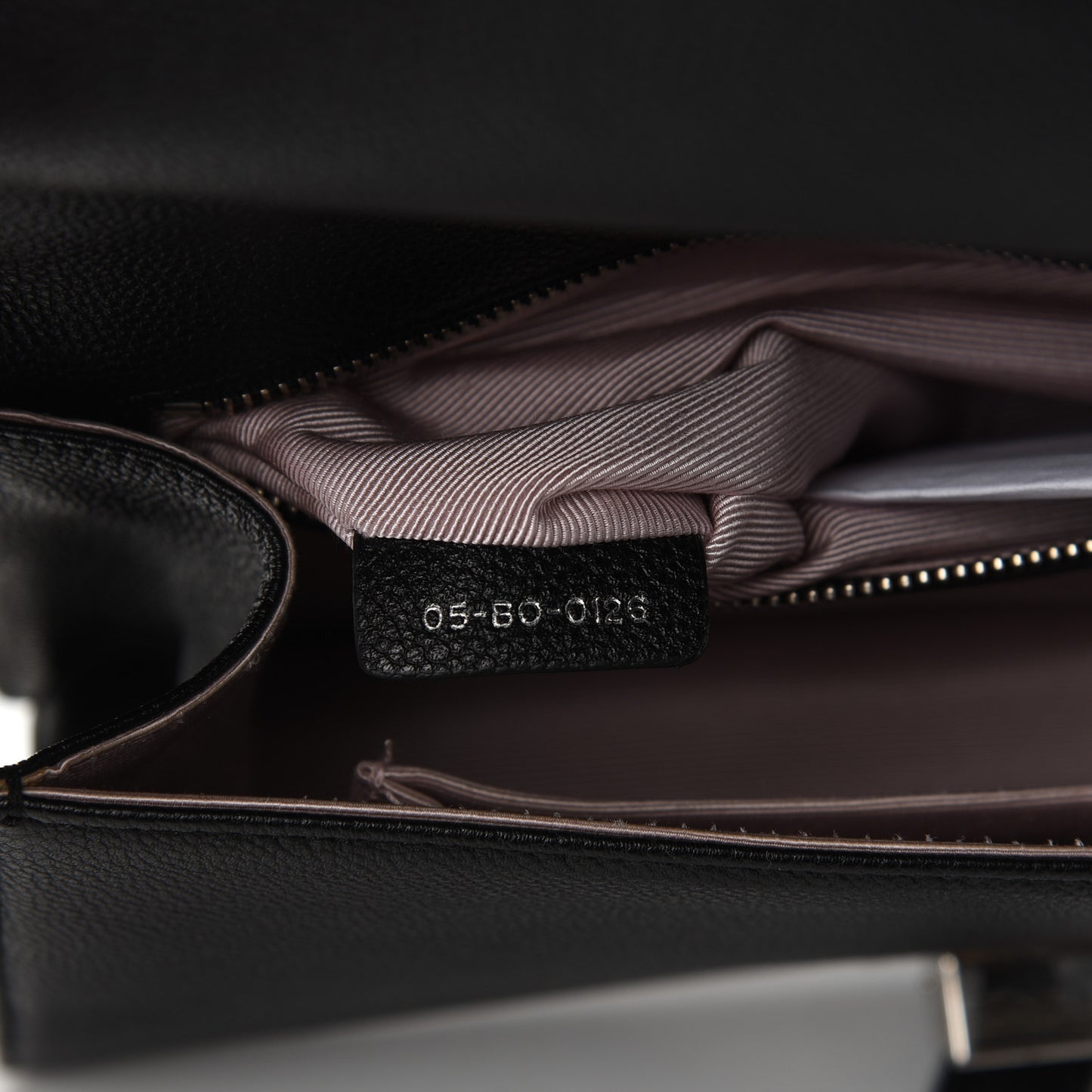 Grained Calfskin Medium Diorama Flap Bag Black