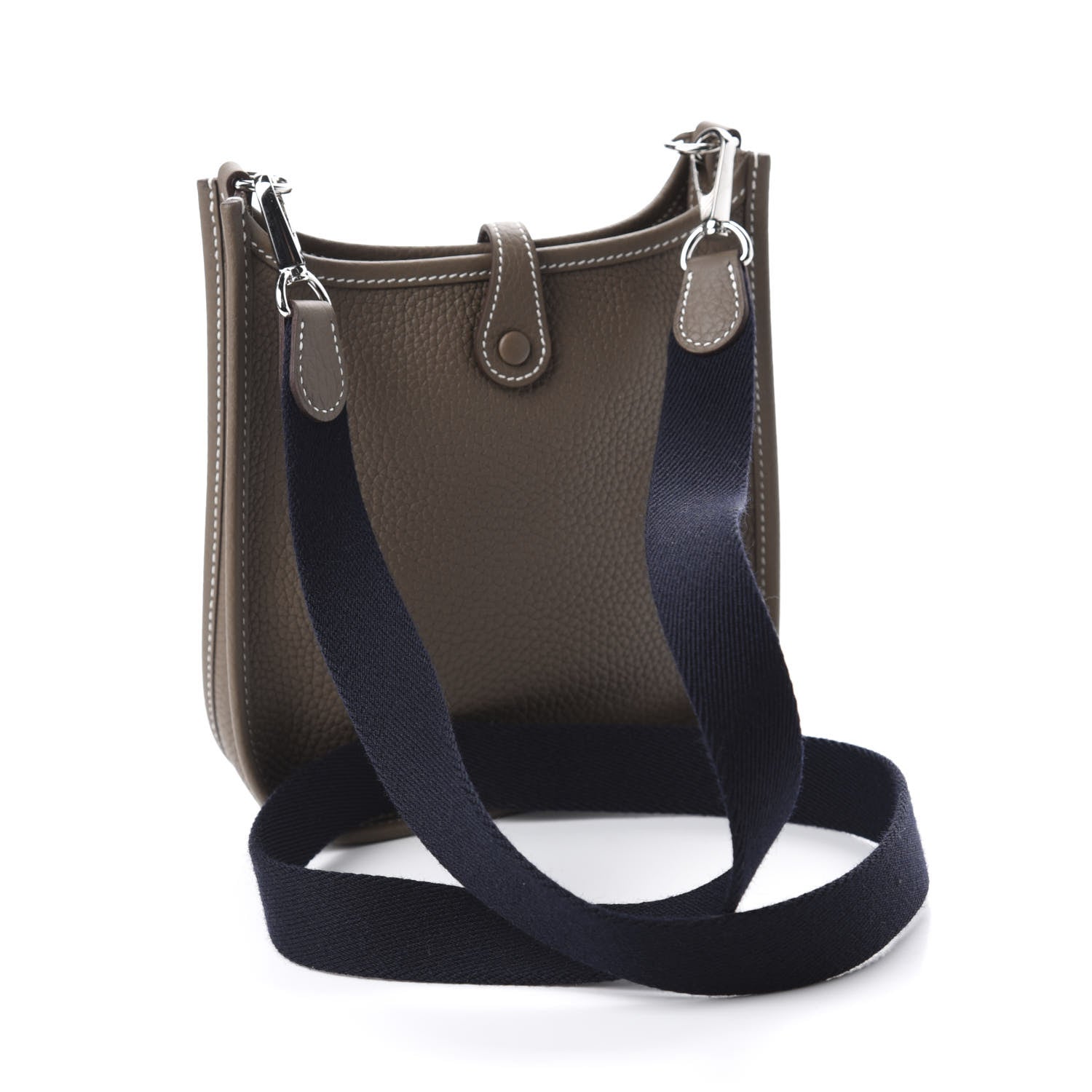 Hermes Taurillon Clemence Amazone Evelyne TPM Etoupe Bleu Indigo 3 of 11