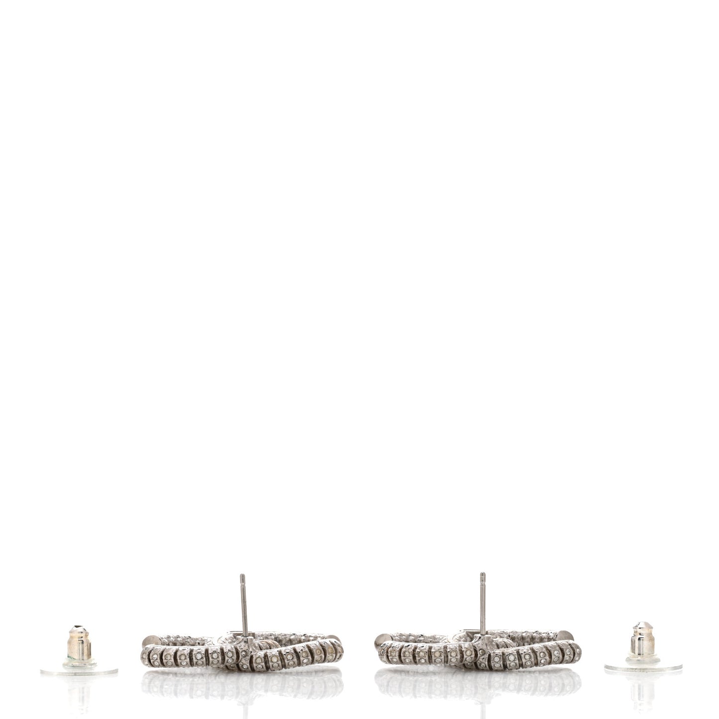 Crystal CC Earrings Silver