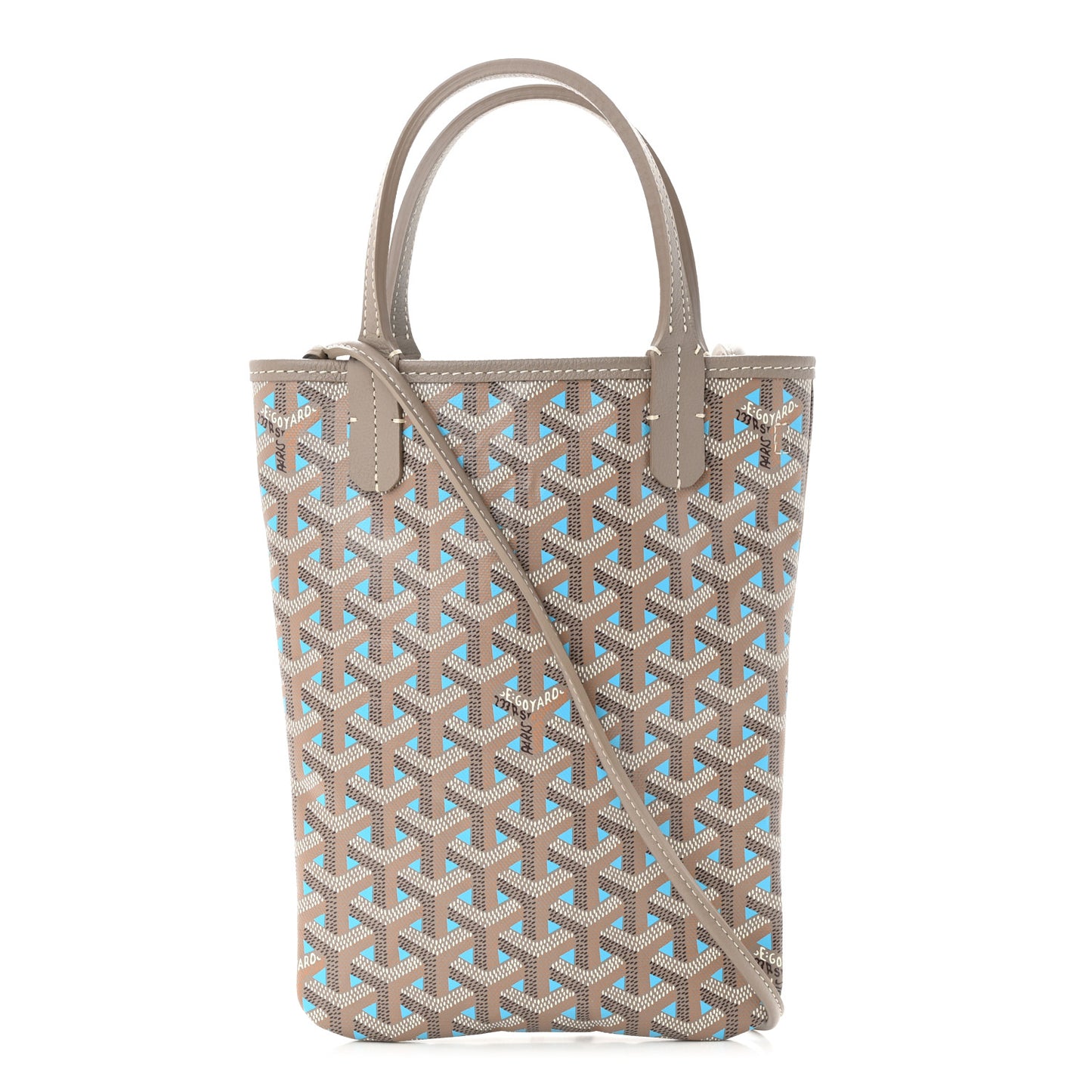 Goyardine Poitiers Claire Voie Tote Grege Turquoise