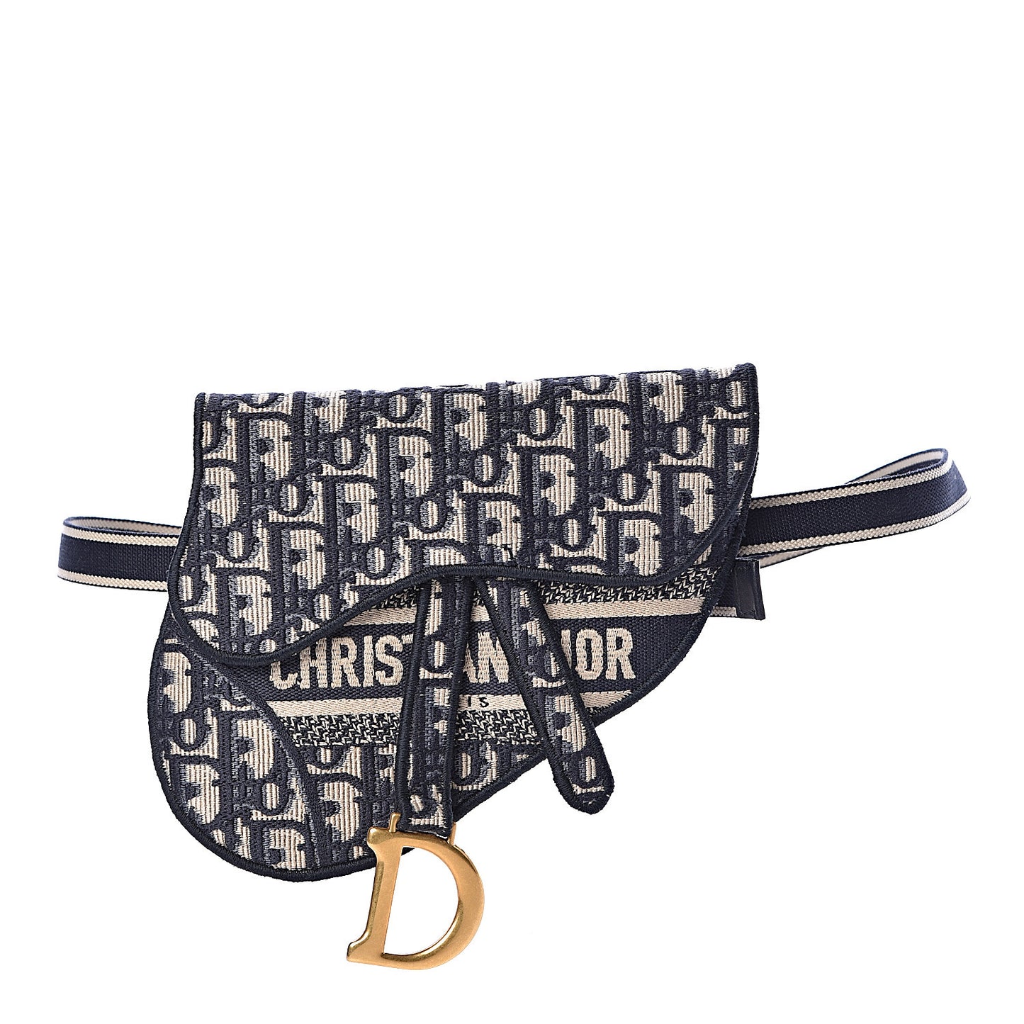 Oblique Saddle Belt Bag Blue