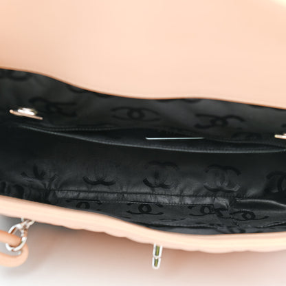 Chanel Calfskin Quilted Large Cambon Flap Beige Black 5 of 12