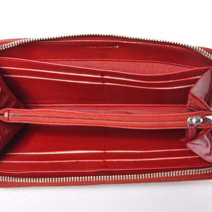 Chanel Caviar Quilted Large Gusset Zip Around Wallet Red 5 of 14
