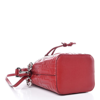 Fendi Vitello Liberty F is Fendi FF 1974 Embossed Mini Mon Tresor Bucket Bag Fragola 4 of 7