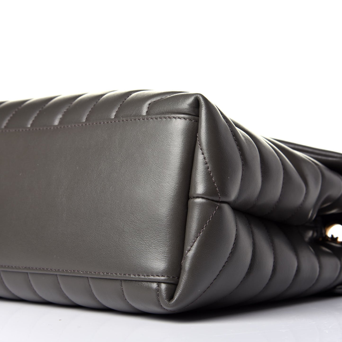 Calfskin Y Quilted Monogram Medium Loulou Chain Satchel Earth