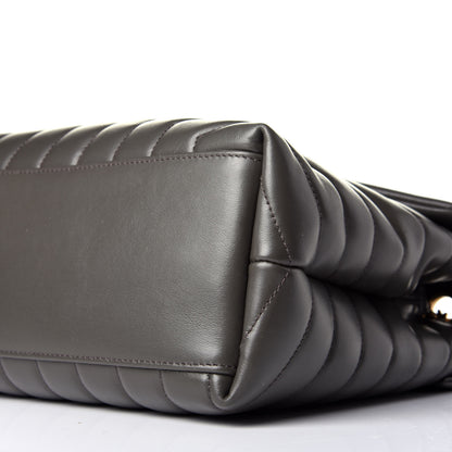 Saint Laurent Calfskin Y Quilted Monogram Medium Loulou Chain Satchel Earth 9 of 9