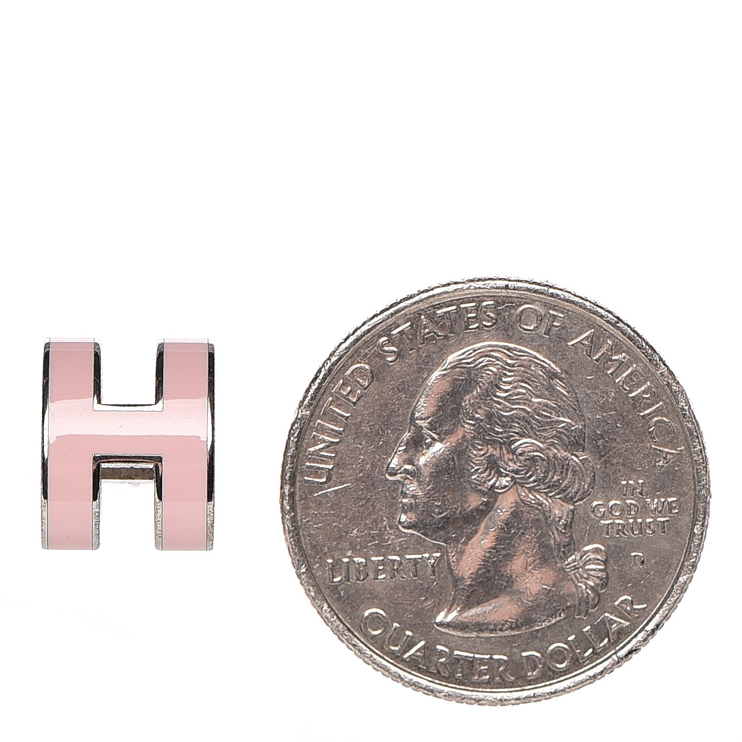 Hermes Palladium Lacquered Pop H Earrings Sugar Pink 2 of 4