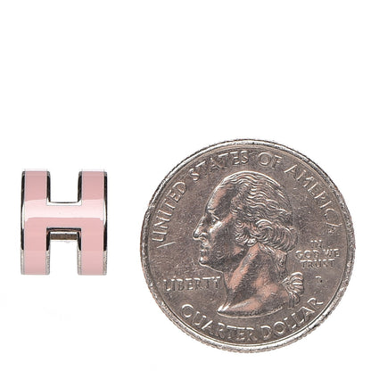 Hermes Palladium Lacquered Pop H Earrings Sugar Pink 2 of 4