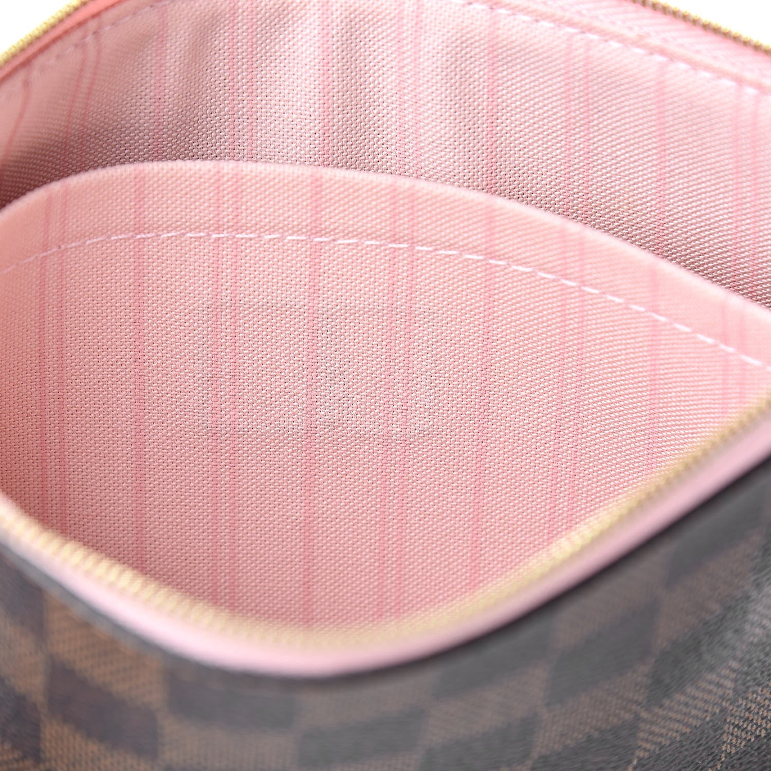 Louis Vuitton Damier Ebene Neverfull MM GM Pochette Rose Ballerine 9 of 12