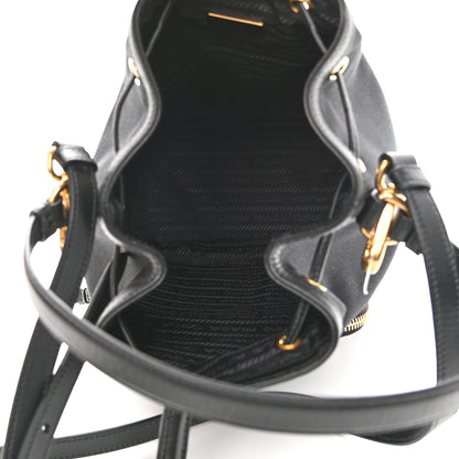 Prada Canvas Drawstring Bucket Black 5 of 9
